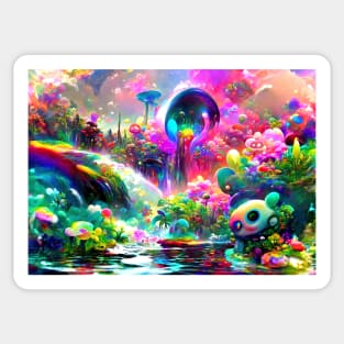 Color Globs | Rainbow Pond Sticker